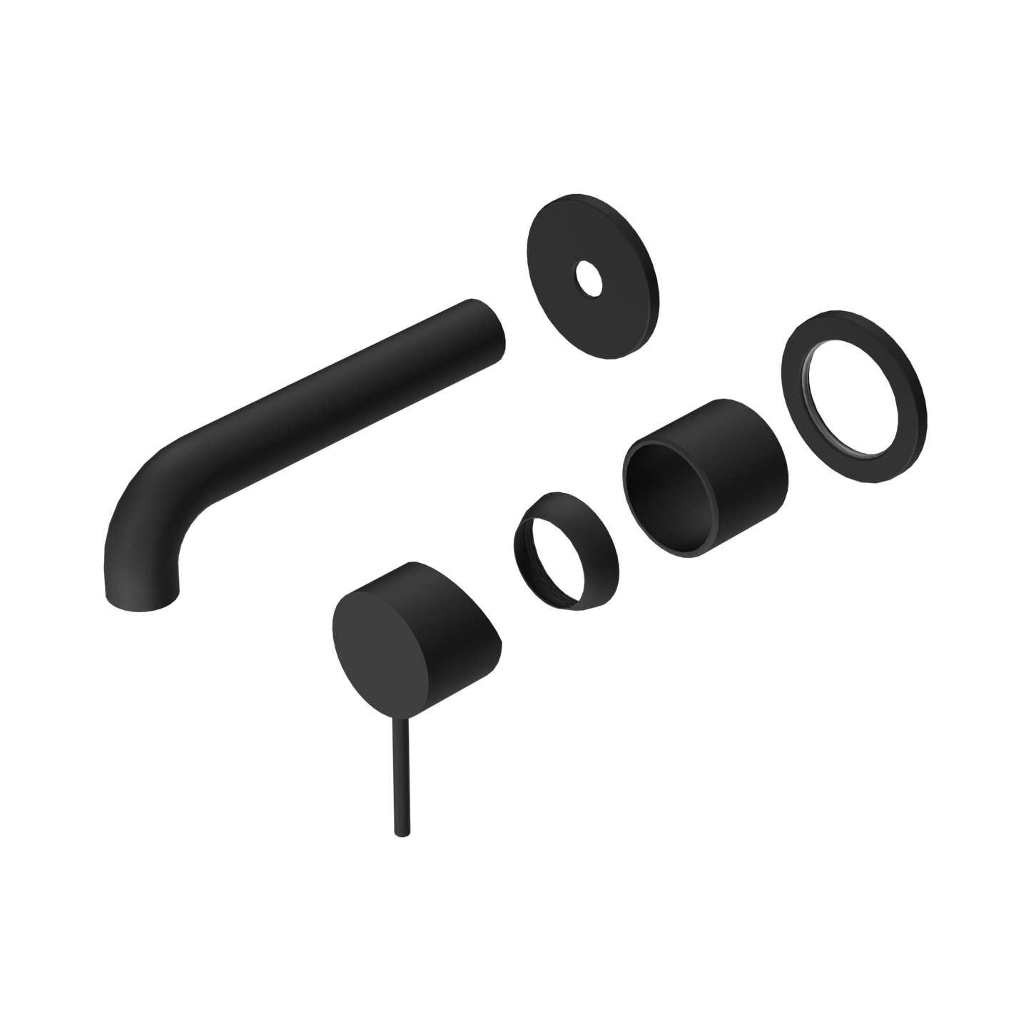 Mecca Wall Basin/Bath Mixer Separate Back Plate 160mm Trim Kits Only Matte Black
