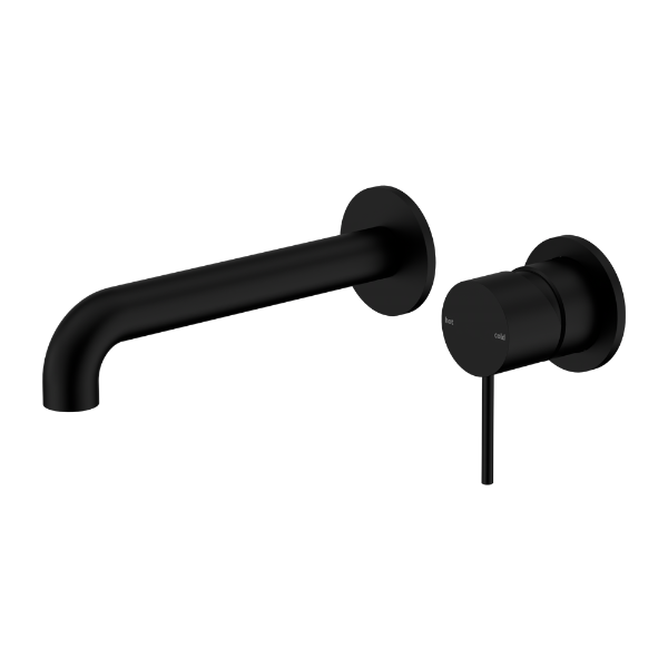 Nero Mecca NR221910C160MB Matt  Wall Basin Mixer Separate Back Plate 160mm Spout