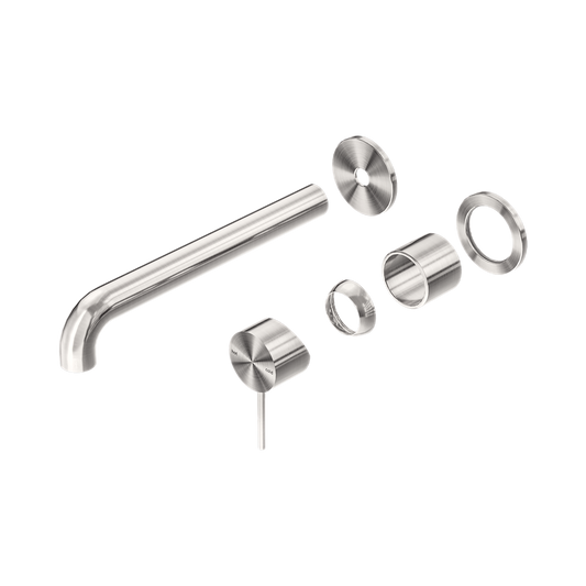 Mecca Wall Basin/Bath Mixer Separate Back Plate 185mm Trim Kits Only Brushed Nickel