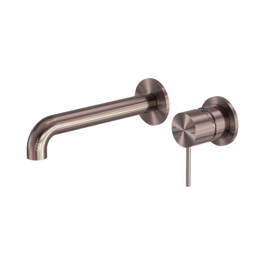 Mecca Wall Basin/Bath Mixer Separate Back Plate 230mm Brushed Bronze