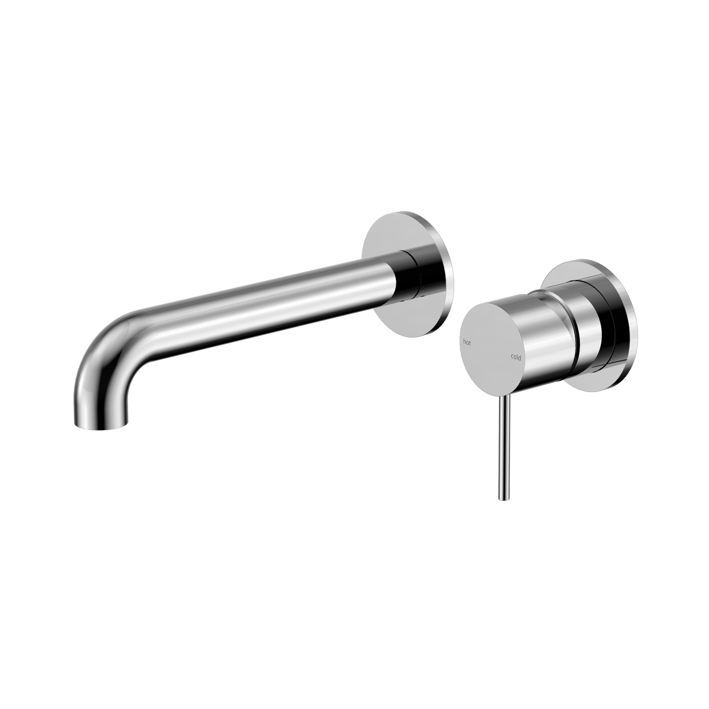 Mecca Wall Basin/Bath Mixer Separate Back Plate 230mm Chrome