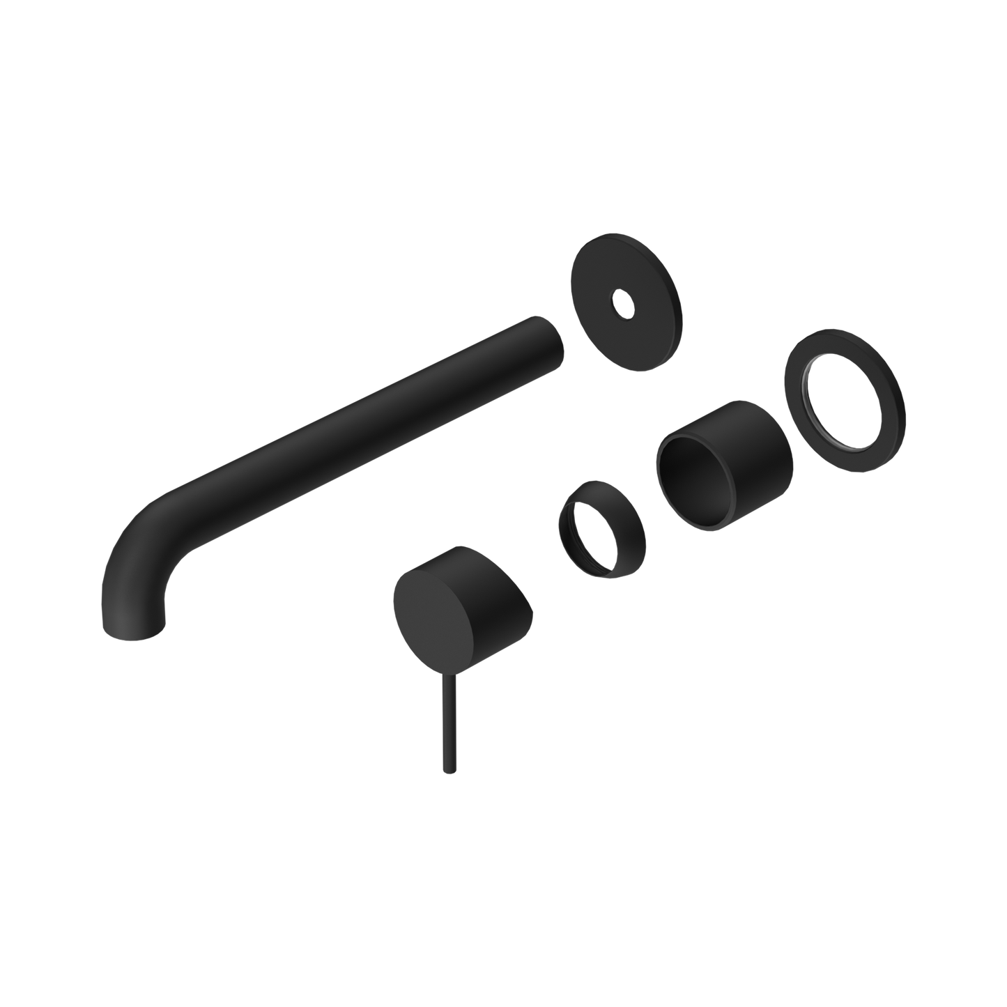 Mecca Wall Basin/Bath Mixer Separate Back Plate 260mm Trim Kits Only Matte Black