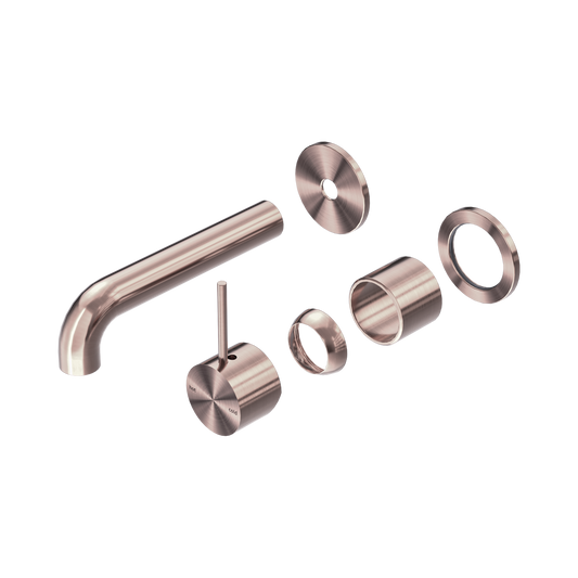 Mecca Wall Basin/Bath Mixer Separate Back Plate Handle Up 120mm Trim Kits Only Brushed Bronze
