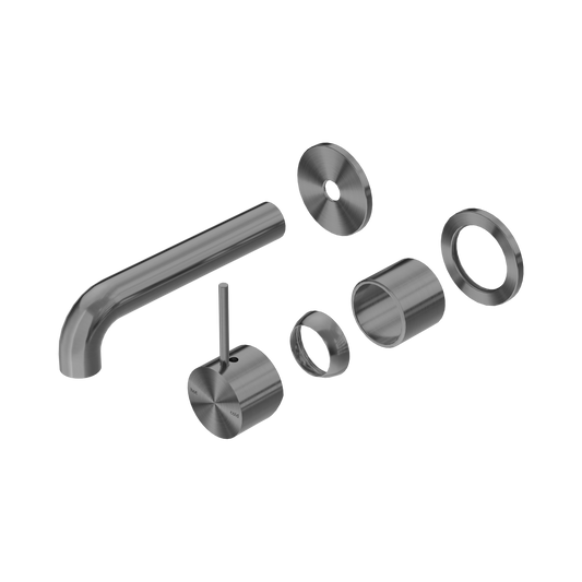 Mecca Wall Basin/Bath Mixer Separate Back Plate Handle Up 120mm Trim Kits Only Gun Metal