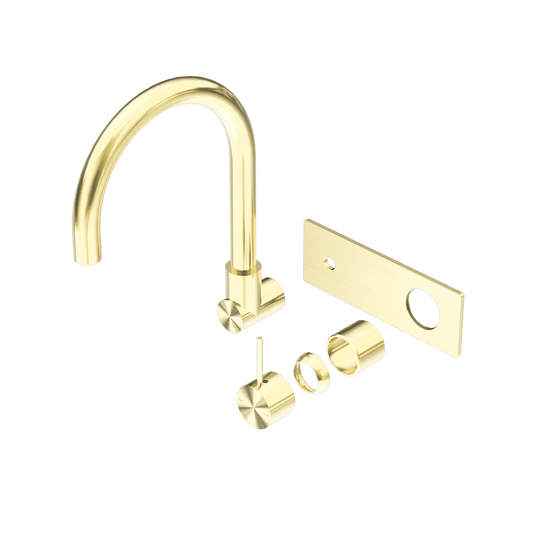 Mecca Wall Basin/Bath Mixer Swivel Spout Handle Up Trim Kits Only