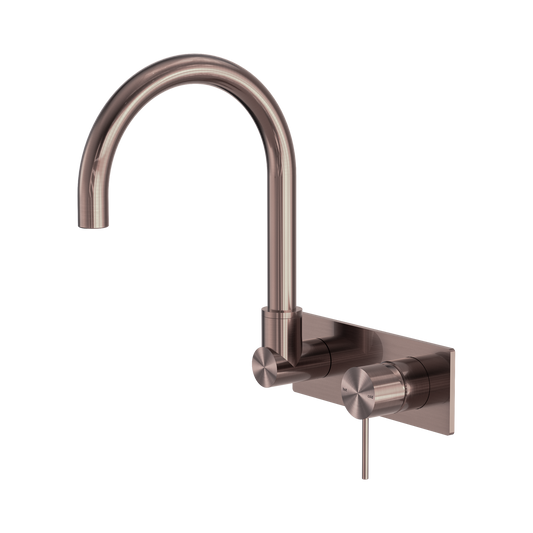 Mecca Wall Basin/Bath Mixer Swivel Spout Brushed Bronze