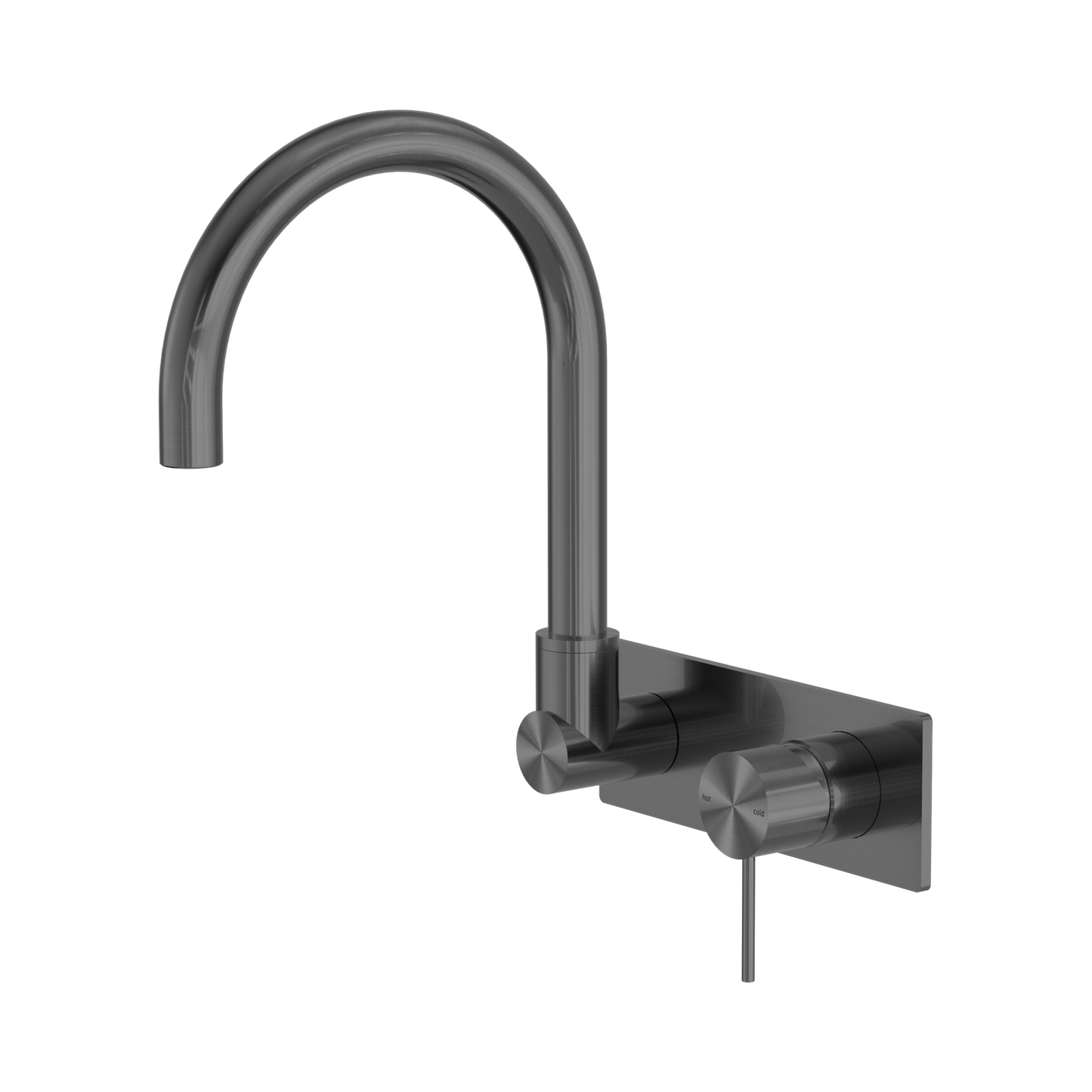 Mecca Wall Basin/Bath Mixer Swivel Spout Gun Metal