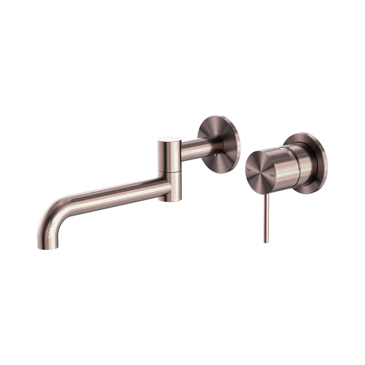 Mecca Wall Basin/Bath Mixer Swivel Spout 225mm Brushed Bronze