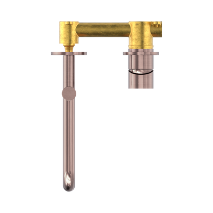 Mecca Wall Basin/Bath Mixer Swivel Spout 225mm Brushed Bronze