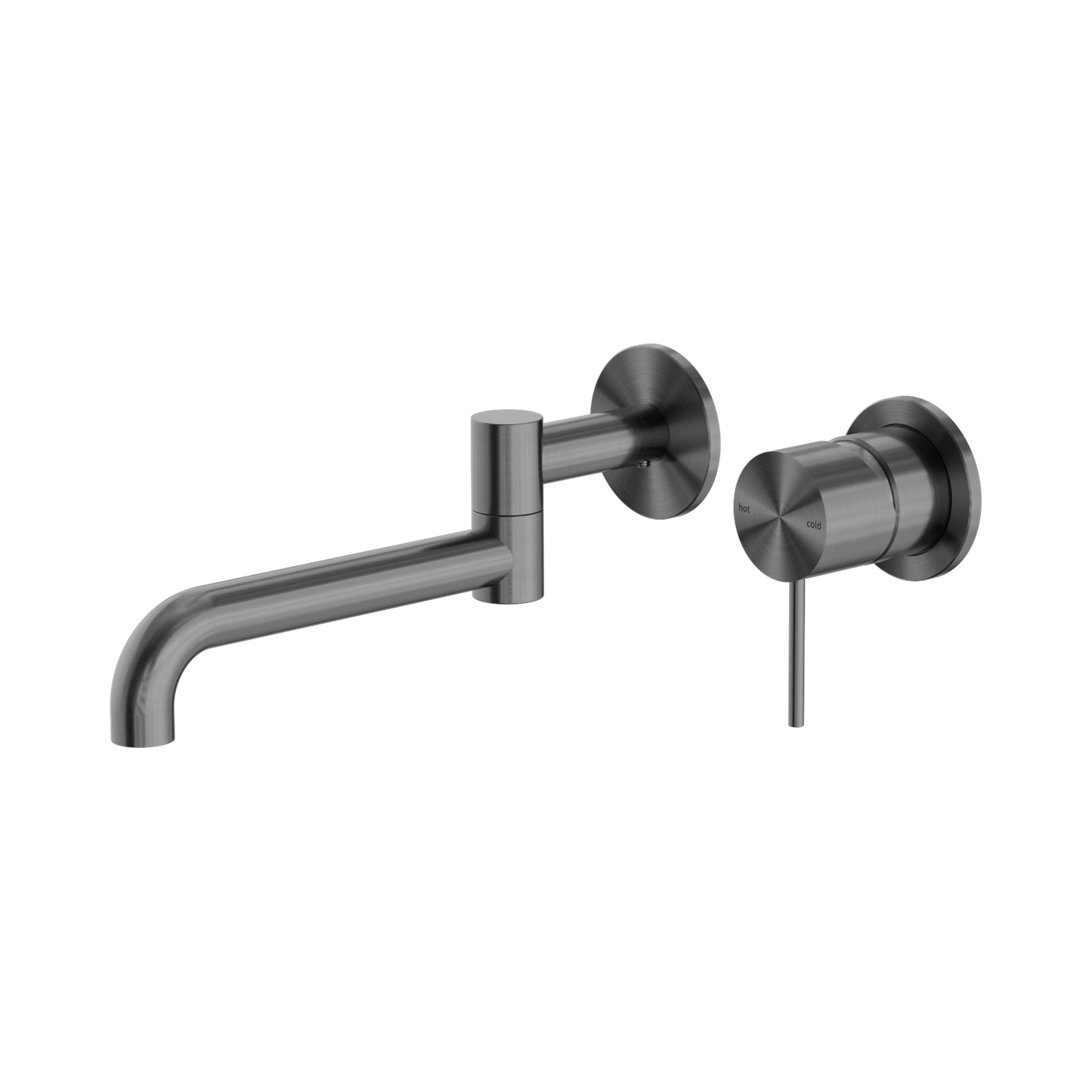 Mecca Wall Basin/Bath Mixer Swivel Spout 225mm Gun Metal