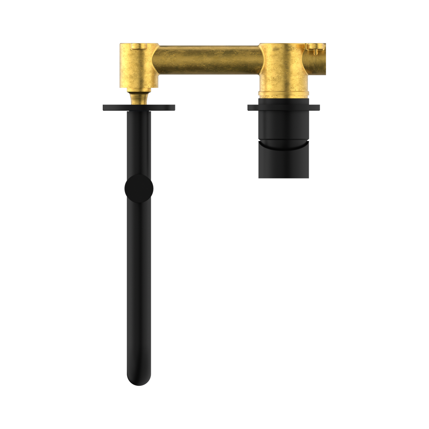 Mecca Wall Basin/Bath Mixer Swivel Spout 225mm Matte Black