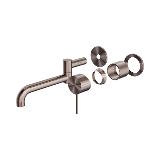 Mecca Wall Basin/Bath Mixer Swivel Spout 225mm Trim Kits Only Brushed Bronze