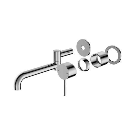 Mecca Wall Basin/Bath Mixer Swivel Spout 225mm Trim Kits Only Chrome