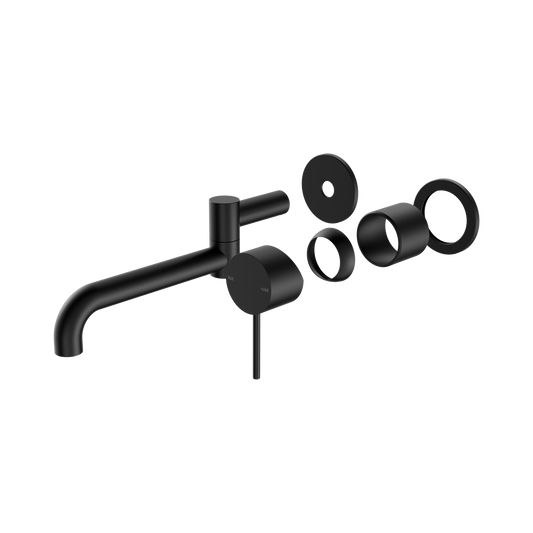 Mecca Wall Basin/Bath Mixer Swivel Spout 225mm Trim Kits Only Matte Black