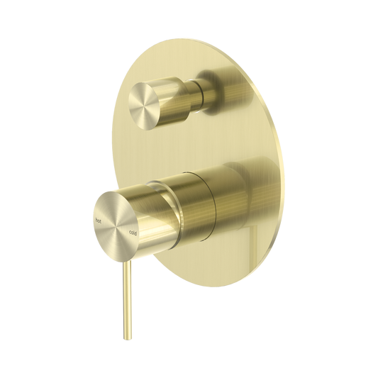 Mecca Shower Mixer With Diverter Brushed Gold