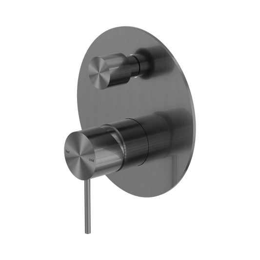 Mecca Shower Mixer With Diverter Gun Metal
