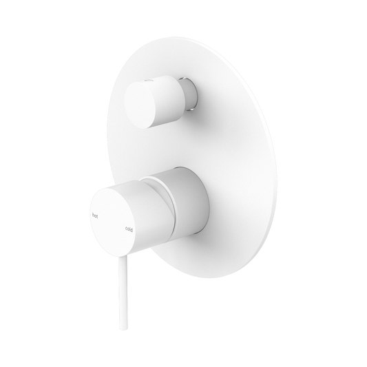 Mecca Shower Mixer With Diverter Matte White