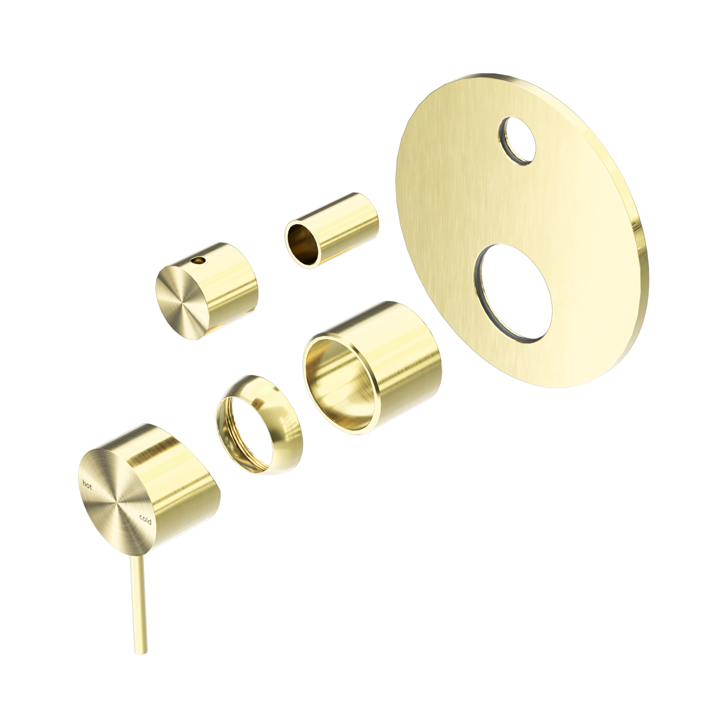 Mecca Shower Mixer With Diverter Trim Kits Only Brushed Gold