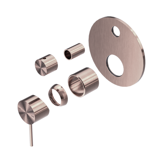 Mecca Shower Mixer With Diverter Trim Kits Only Brushed Bronze