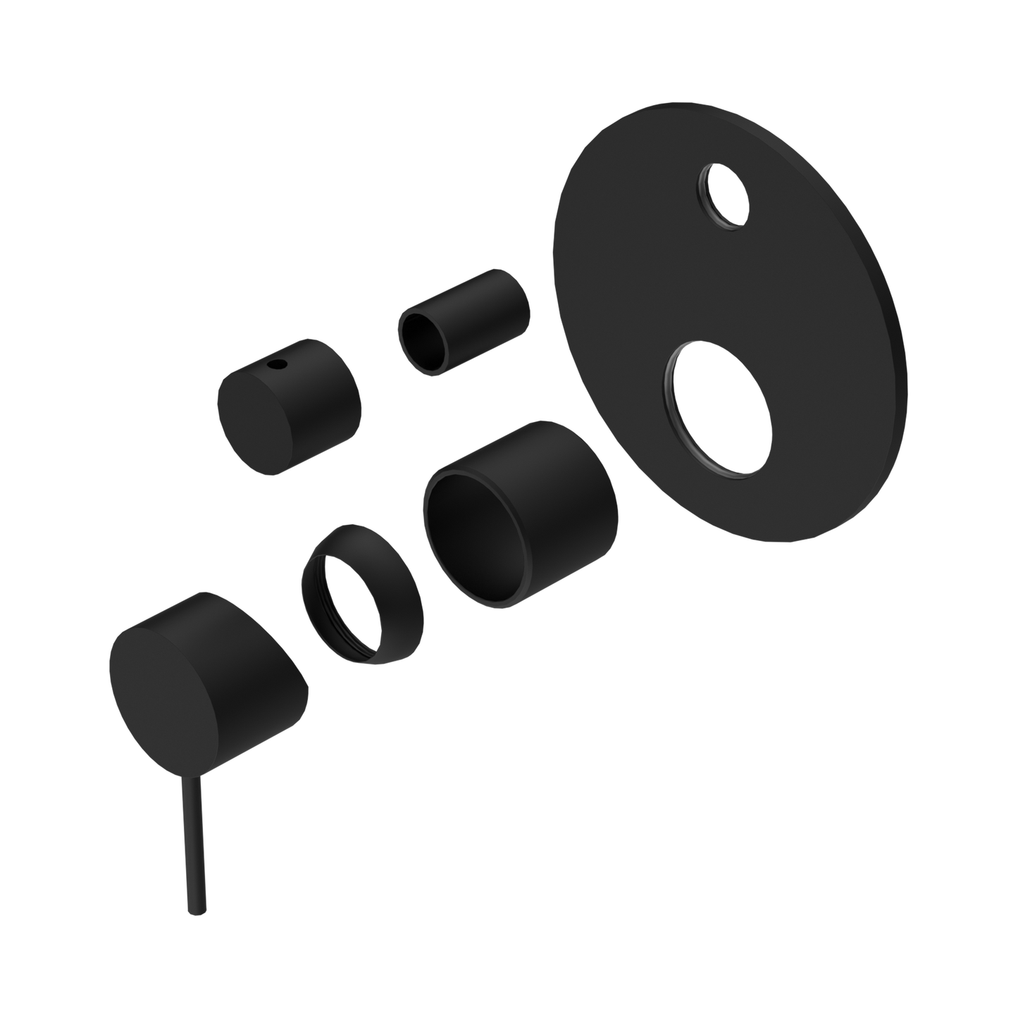 Mecca Shower Mixer With Diverter Trim Kits Only Matte Black