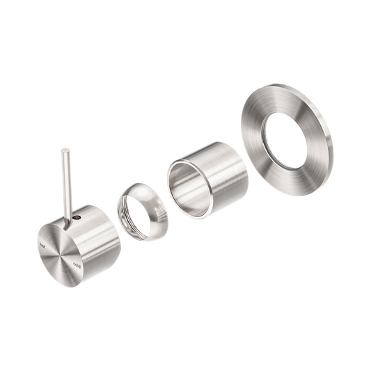 Mecca Shower Mixer Handle Up 80mm Plate Trim Kits Only Brushed Nickel
