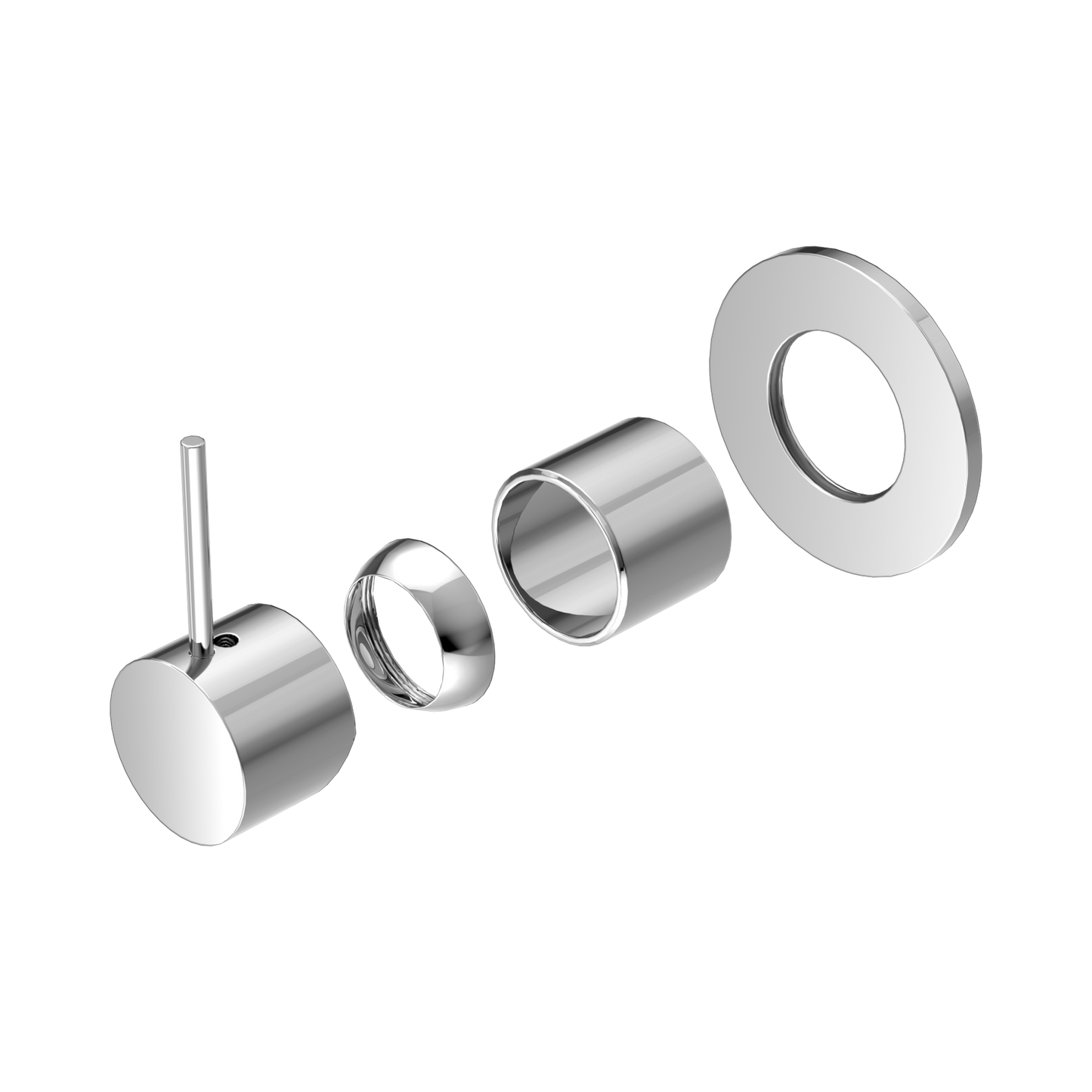 Mecca Shower Mixer Handle Up 80mm Plate Trim Kits Only Chrome