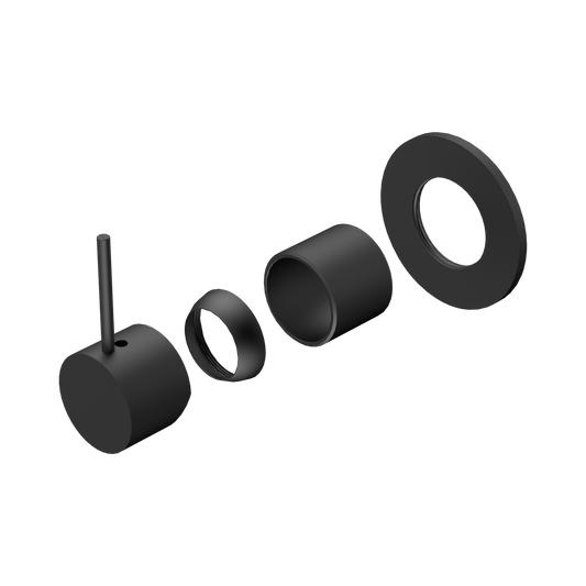 Mecca Shower Mixer Handle Up 80mm Plate Trim Kits Only Matte Black