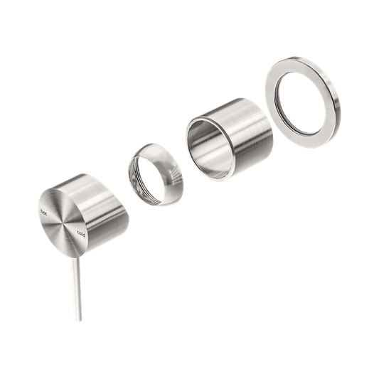 Mecca Shower Mixer 60mm Plate Trim Kits Only Brushed Nickel