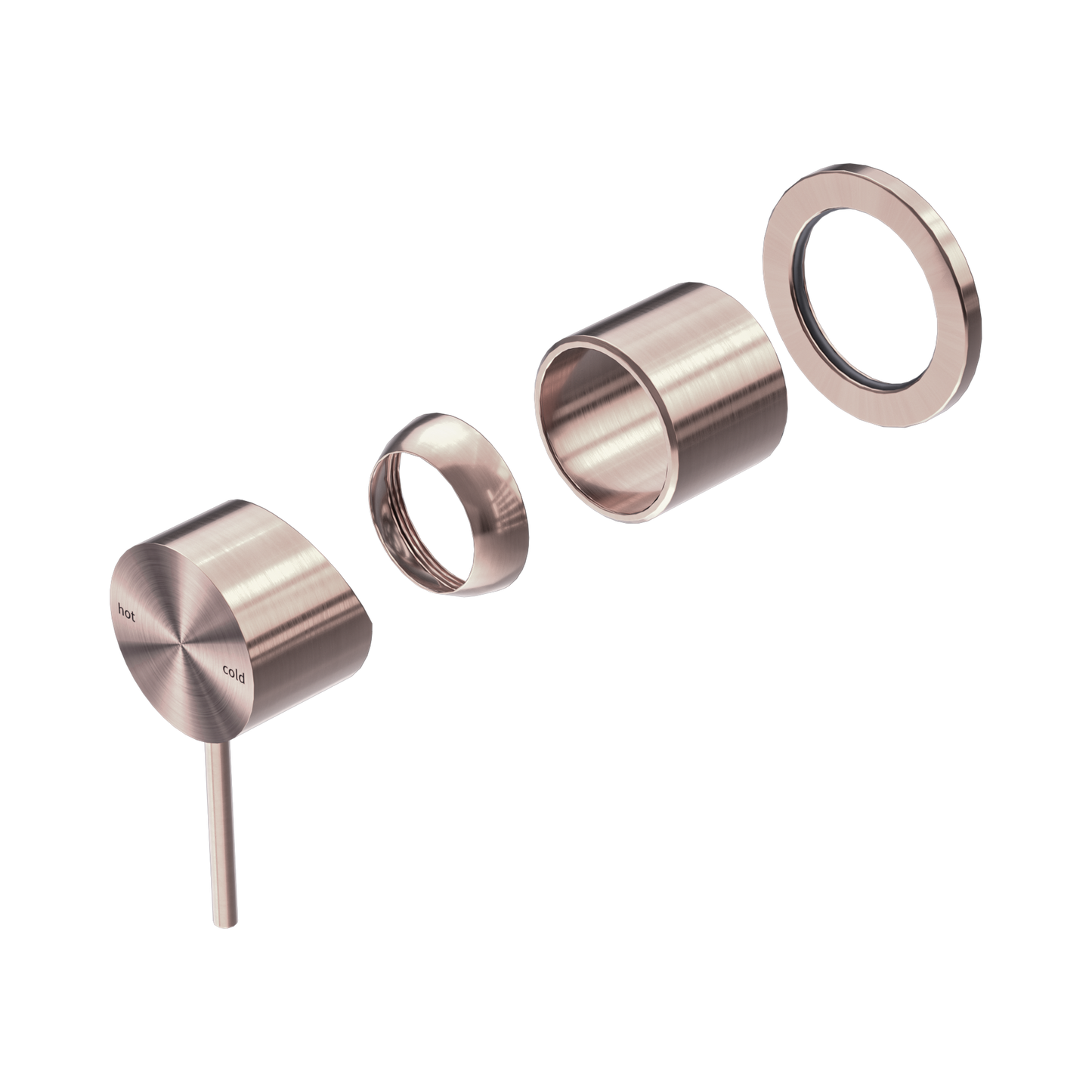 Mecca Shower Mixer 60mm Plate Trim Kits Only Brushed Bronze