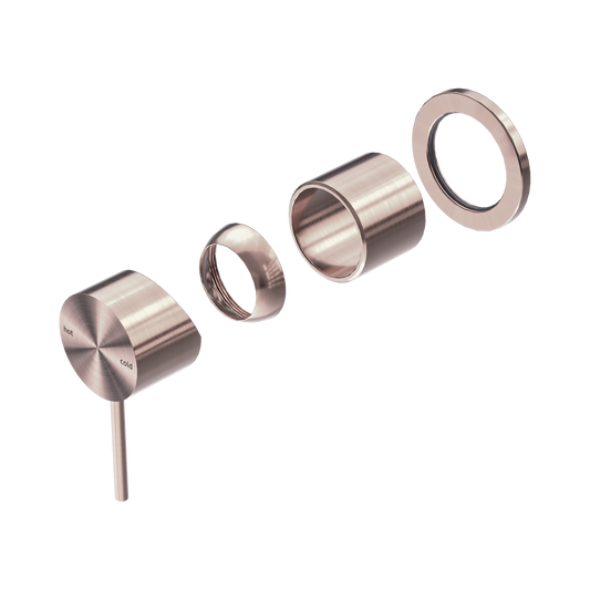 Mecca Shower Mixer 60mm Plate Trim Kits Only Brushed Bronze