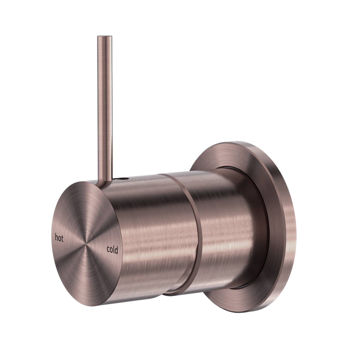 Mecca Shower Mixer 60mm Handle Up Plate Brushed Bronze