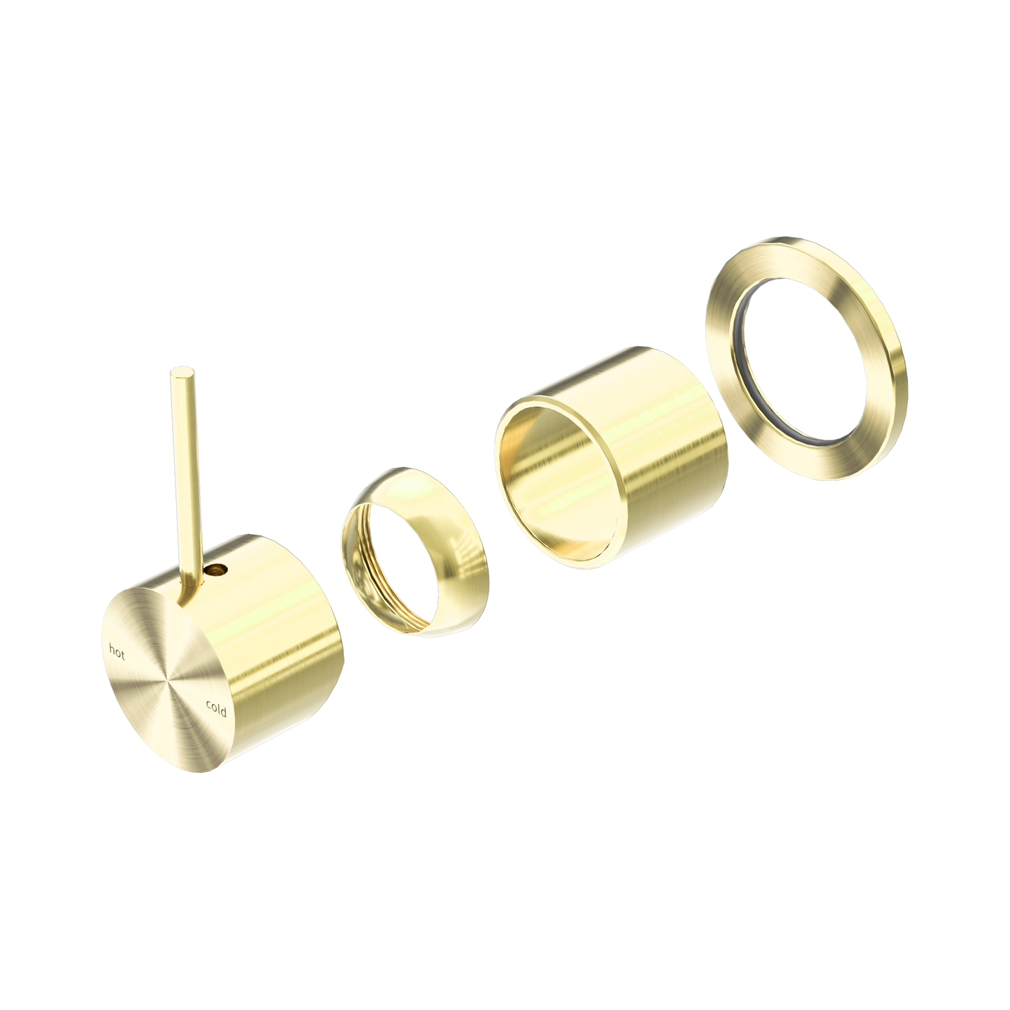Mecca Shower Mixer 60mm Handle Up Plate Trim Kits Only Brushed Gold