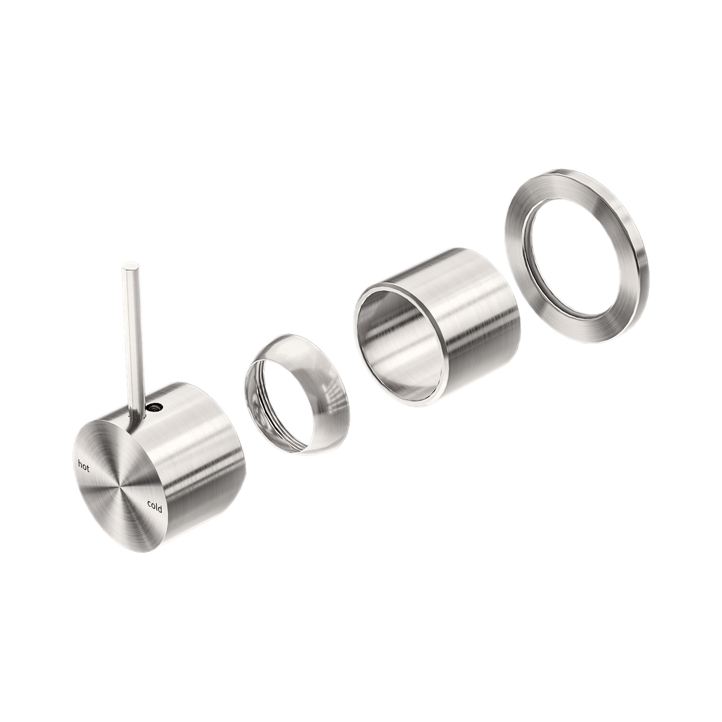 Mecca Shower Mixer 60mm Handle Up Plate Trim Kits Only Brushed Nickel