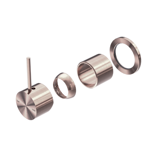 Mecca Shower Mixer 60mm Handle Up Plate Trim Kits Only Brushed Bronze