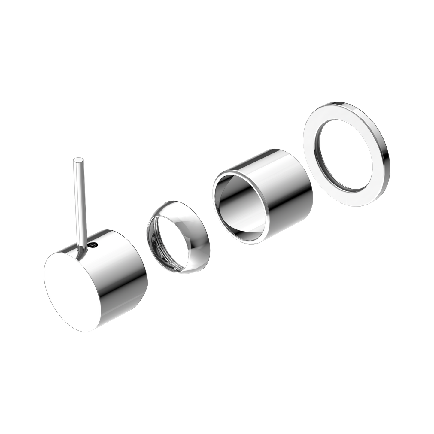 Mecca Shower Mixer 60mm Handle Up Plate Trim Kits Only Chrome