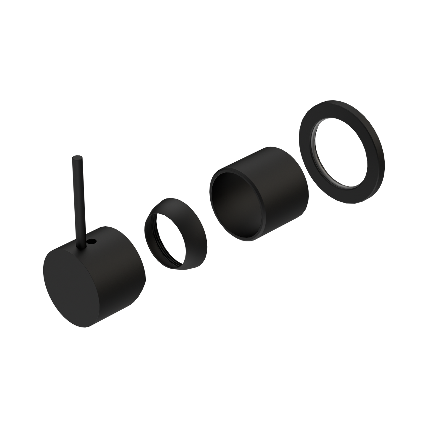 Mecca Shower Mixer 60mm Handle Up Plate Trim Kits Only Matte Black
