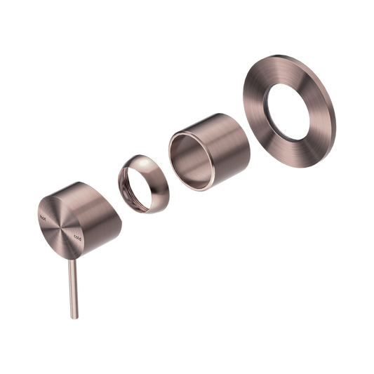 Mecca Shower Mixer 80mm Plate Trim Kits Only Brushed Bronze