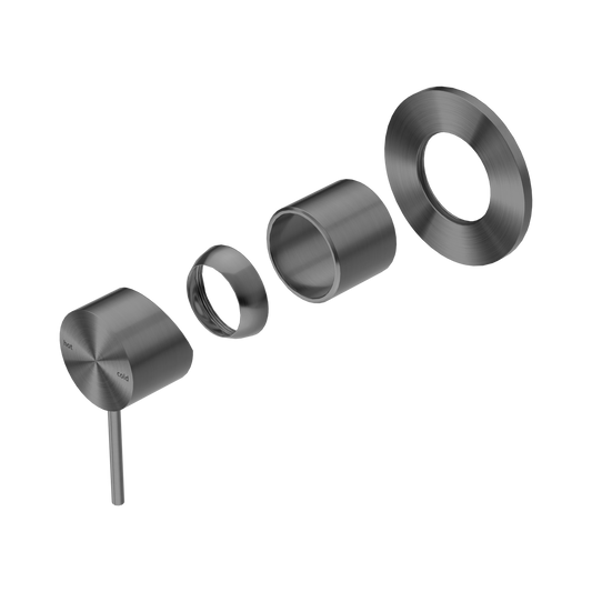 Mecca Shower Mixer 80mm Plate Trim Kits Only Gun Metal