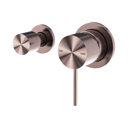 Mecca Shower Mixer With Horizontal 2 Way Diverter Brushed Bronze