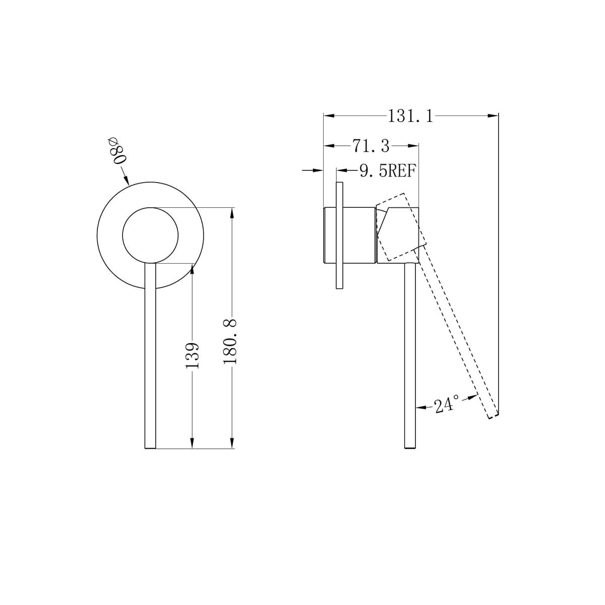 Mecca Care Shower Mixer Trim Kits Only