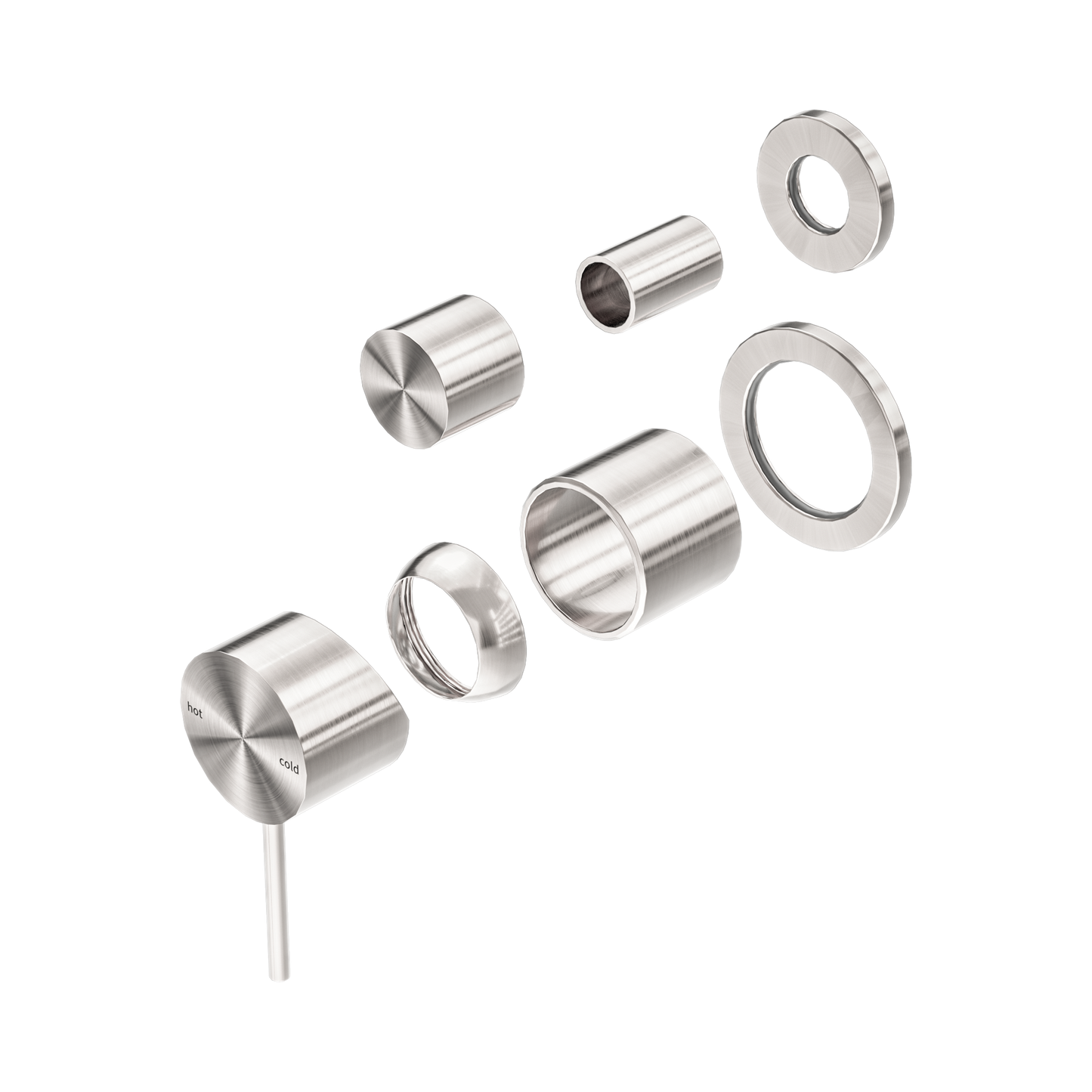 Mecca Shower Mixer With Diverter Separate Back Plate Trim Kits Only Brushed Nickel