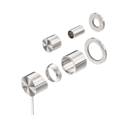 Mecca Shower Mixer With Diverter Separate Back Plate Trim Kits Only Brushed Nickel