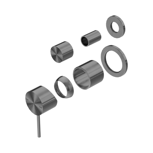 Mecca Shower Mixer With Diverter Separate Back Plate Trim Kits Only Gun Metal