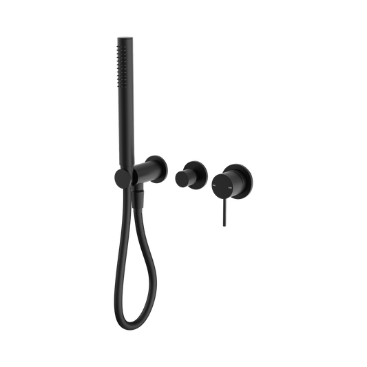 Mecca Shower Mixer Diverter System Separate Back Plate Matte Black