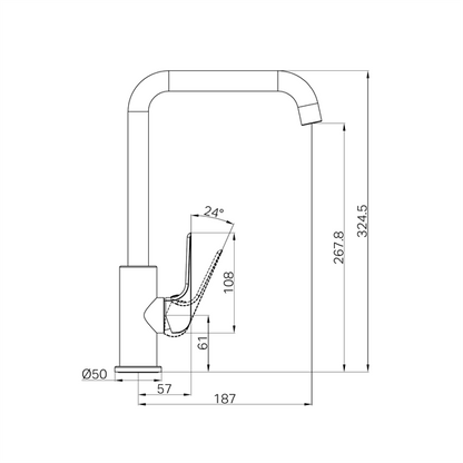 Fresh Square Neck Sink Mixer