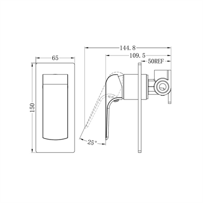 Fresh Shower / Bath Mixer Gun Metal