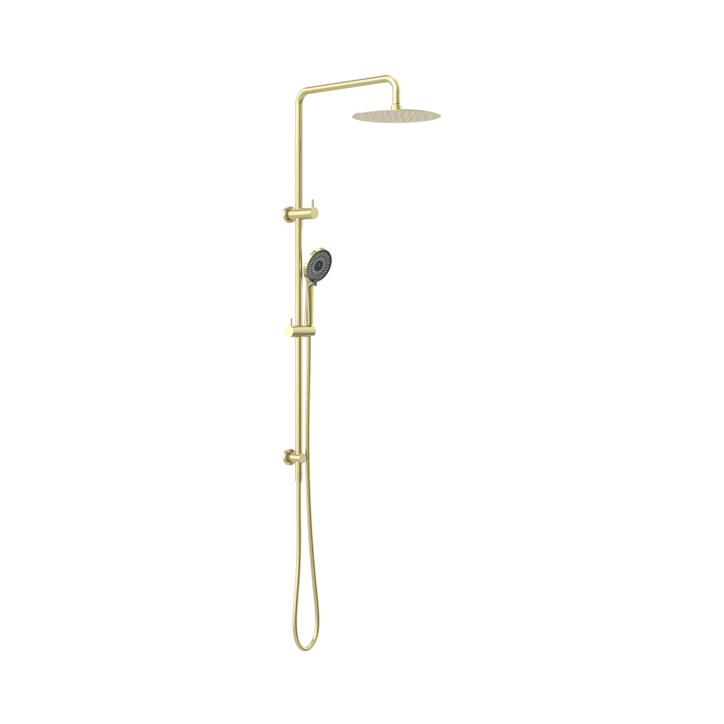 Round Project Twin Shower Brushed Gold