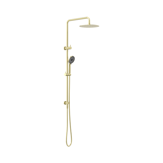 Round Project Twin Shower Brushed Gold