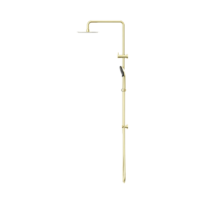 Round Project Twin Shower Brushed Gold