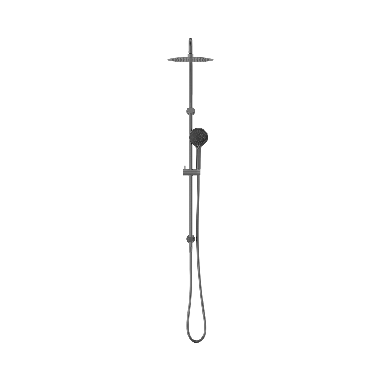 Round Project Twin Shower Gun Metal